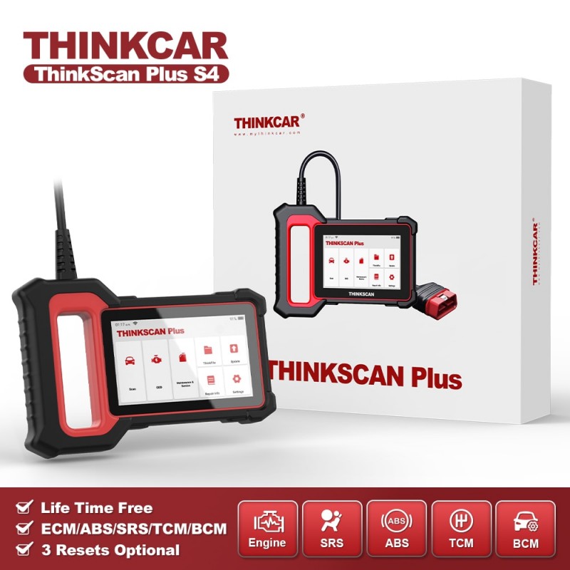 THINKCAR Thinkscan Plus S4 Lifetime Free Optional 3 Resets Car