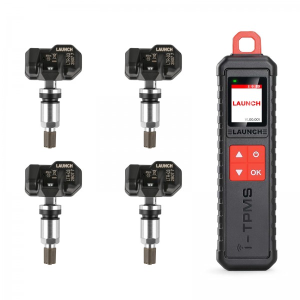 LAUNCH X-431 ITPMS Tire Pressure Detector Tool with 4pcs Launch LTR-03 RF Sensor 315MHz & 433MHz 2 in 1(Metal Valves/ Rubber Values)