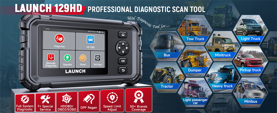 Launch-CRP129-HD-Heavy-Duty-Truck-Scanner-with-7-Reset-Function-OE-Level-Full-System-Diagnostic-DPF-Regeneration-Speed-Limited-Adjust-SH107